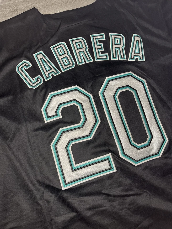 Camiseta para hombre Miguel Cabrera 2003 Florida Marlins Alt Black Serie Mundial grande Foto 4 de 4