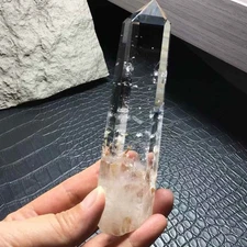 170g Natural White Quartz Obelisk Crystal Energy Tower Point Reiki Decor