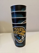 4- NFL Plastic Cups Jacksonville Jaguars Cups
