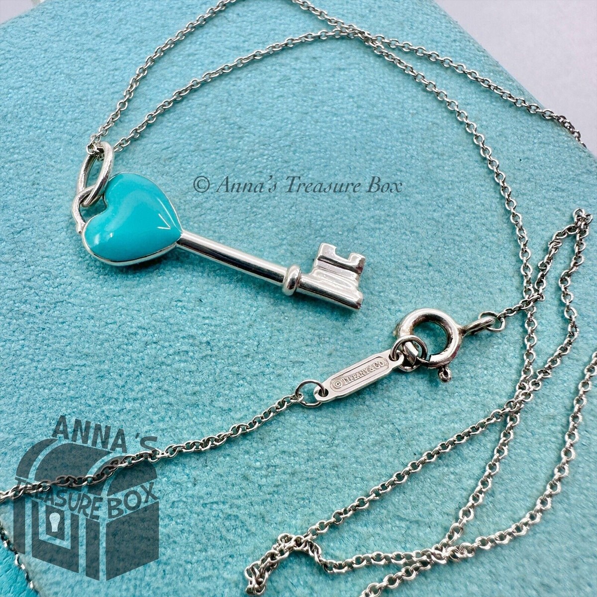 Tiffany & Co. 925 Silver Blue Enamel 