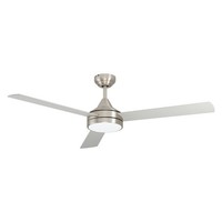 Deckenventilator Mit Licht Ventilator Mit Fernbedienung Timer Silber Ø132Cm