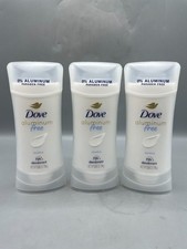 3x Dove Beauty 0% Aluminum Sensitive Skin Women's Deodorant Stick - 2.6oz