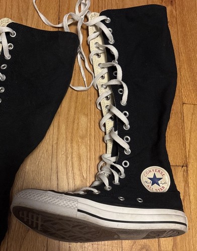 Converse All Star Chuck Taylor Knee High Y2K Black Tall Men 4.5 Women 6.5 Shoes - Picture 3 of 14