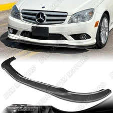 For 08-11 Mercedes C300 C350 Sport W204 Carbon Painted Front Bumper Lip Spoiler