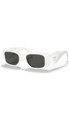 PRADA PR 17WS White Dark Grey Lens UNISEX Sunglasses AUTHENTIC NEW