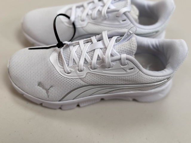 Puma White Mesh Running Trainers UK 5 Lightweight Women’s Gym Shoes
