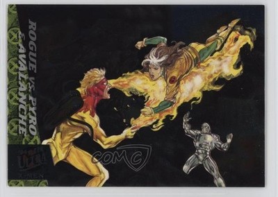 1994 Fleer Ultra Marvel X-Men Greatest Battles Rogue vs Avalanche & Pyro #2 1nf5
