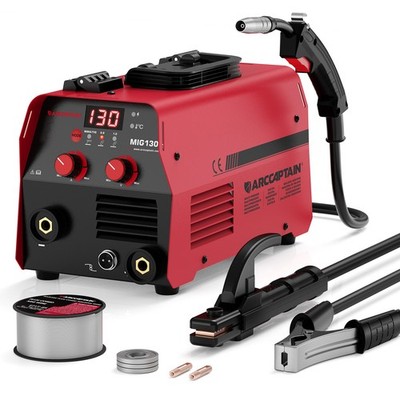 ARCCAPTAIN 130A 3in1 Schweißgerät 230V Fülldraht ohne Gas FLUX MIG/Lift-TIG/MMA