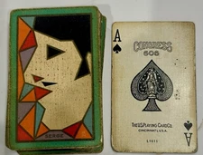 SERGE ART DECO CONGRESS 606 PLAYING CARDS (Pinochle) Complete Deck