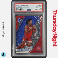 2021 PANINI CHRONICLES #666 CADE CUNNINGHAM ASIA RED RC ROOKIE /88 PSA 10