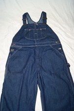 roebucks blue jean carpenter overalls men's 42x30 demin made in usa