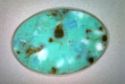 Flat Oval Cabochon, Probably Lucite, Marbled Turquoise, 2.5 ct (1364c) — photo 6