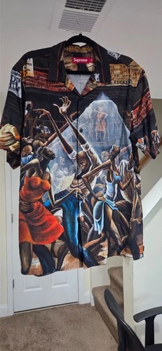 Supreme Ernie Barnes shirt size Large. Brown red blue, new without tags image 3
