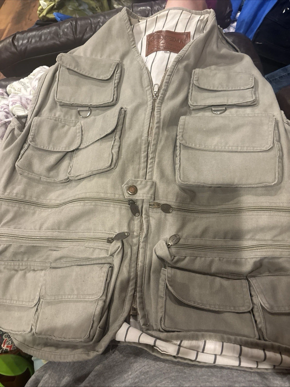 Vintage Feima Multi-Pocket Utility Safari Fishing Vest See Pictures