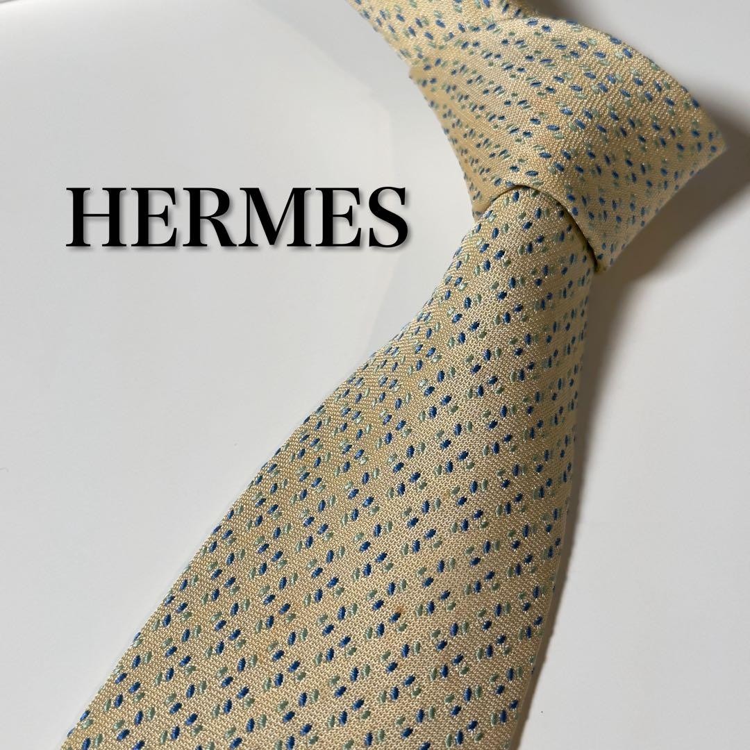 Excellent condition HERMES small pattern yellow t… - image 1