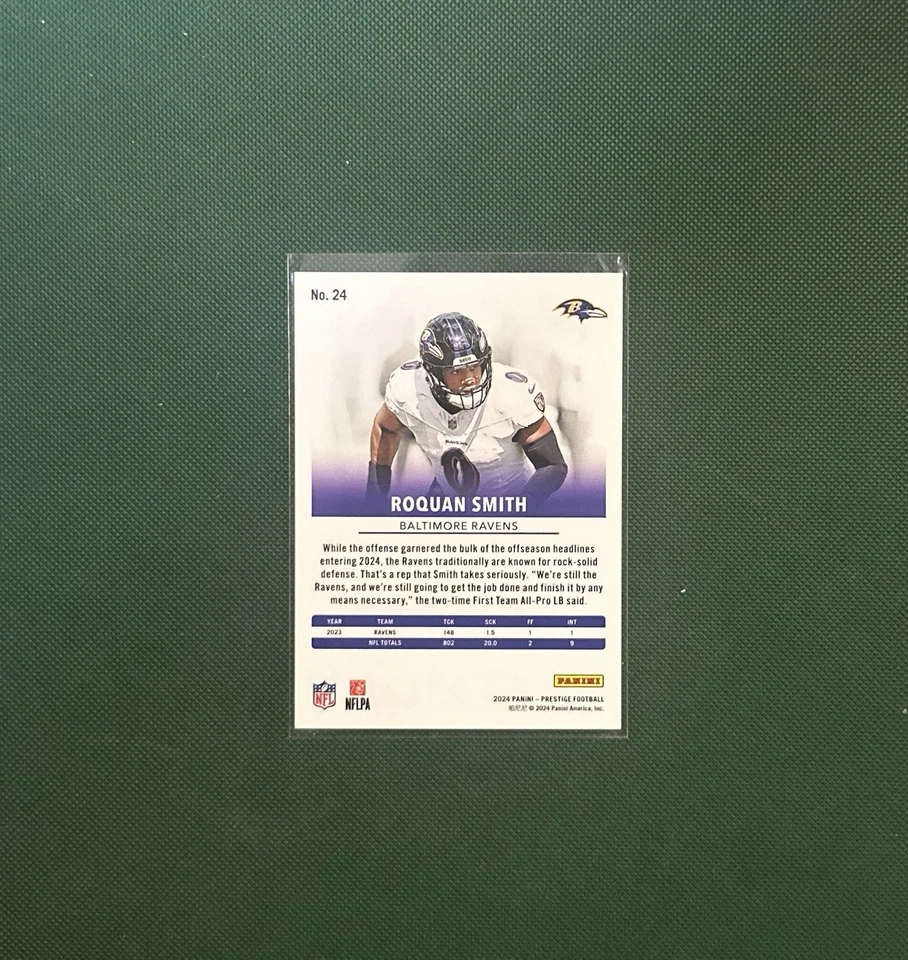 2024 Panini Prestige Football - Roquan Smith #24 Xtra Points Green /199 - Image 2 of 2