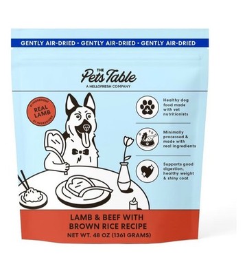 Lamb & Beef with Brown Rice Air Dried Dog Food, 3 Lbs / 48 Oz Bag