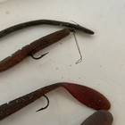 4 Vintage Weedless Rubber Eel Fishing Lures — photo 6