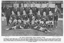 RUGBY The Wales International Team - Antikdruck 1922