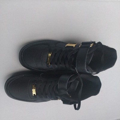 Black Beverly Hills Polo Club Shoes With Gold Buckles Size 10.5