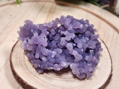94g Natural Purple Grape Agate Crystal Cluster Botryoidal Indonesia 3.25'' Y13