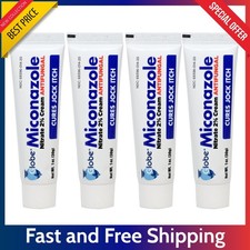 4 Pack Globe Miconazole 2 Antifungal   1 oz Each Cream for Jock Itch  Ringworm