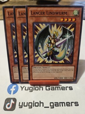 Yu-Gi-Oh Lancer Lindwurm X3 EXVC Different Editions Common Light Played 
