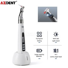 Motor endodóntico LED de carrera reciprocante, relación 16:1, contrángulo para c