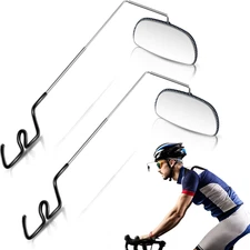 2 Pack Bike Rearview Mirror Cycling Glasses Helmet Mount Adjustable Wide
