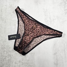 Frederick's of Hollywood Sheer Mesh Hipster Panty Leopard Print, Size S