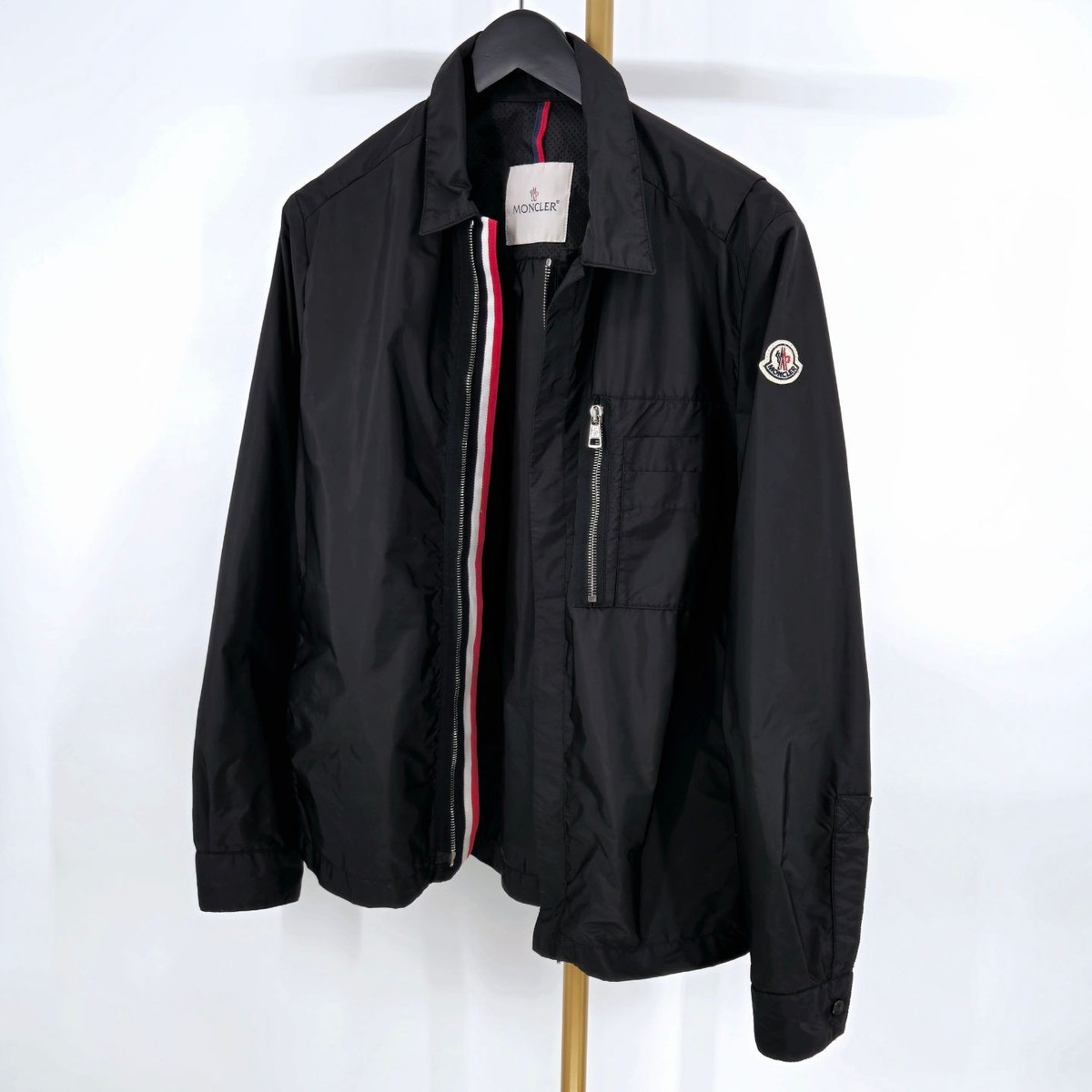 Moncler Black Three-Line Windbreaker Jacket | eBay Moncler Black Three-Line Windbreaker Jacket | eBay