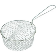 9" Wire Chip Basket Stainless Steel Deep Fryer Basket for Kitchen & Catering Use