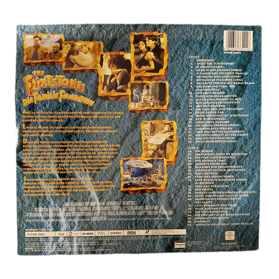 Laserdisc – The Flintstones – Actionfilm – Sammlerstücke - sehr guter Zustand - Bild 3 von 4
