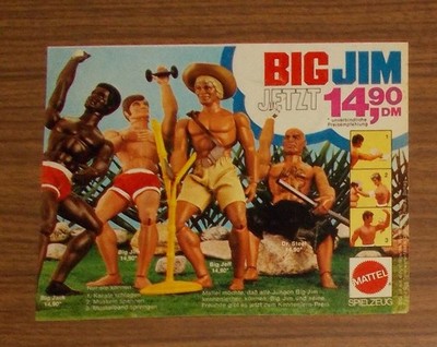 Rare Advertising BIG JIM Big Jack Big Jim Big Jeff Dr. Steel - Now 14.90DM 1977