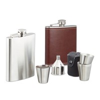 Flachmann Set Leicht 8-Teilig Taschenflasche Set Edelstahl Flachmann 200 Ml