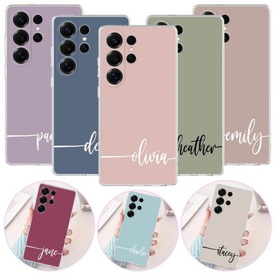 Solid Color Custom Silicone Phone Case For Samsung S24 S25 S26 A17 A35 A16 Cover