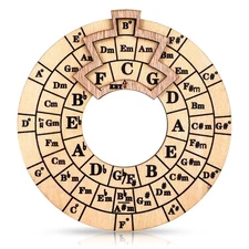 JIEYAO Wooden Melody Tool, Circle of Fifths Wheel Chord Tool, Music Nomad Gui...