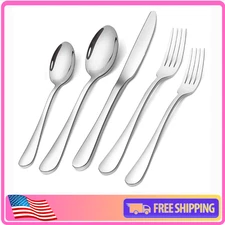 Silverware Set 20-Piece for 4, Stainless Steel, Mirror Polished, Dishwasher Safe