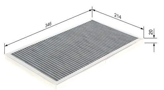 Bosch 1 987 432 333 Aktivkohleinnenraumfilter FüR Audi 1987432333 R2333-image