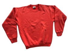 Lee Sweatshirt Women's L Orange Vintage Sturdy Sweats Blank Crewneck Heavyweight