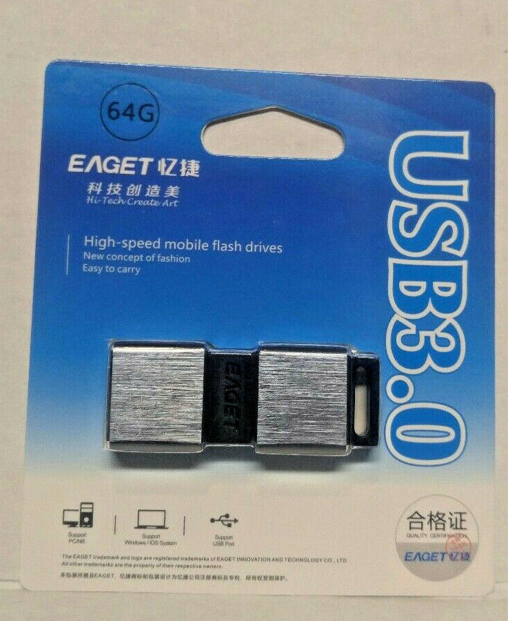 64GB USB 3.0 Flash Drive  EAGET F90 High Speed Compact Size Flashdrive thumb