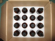 16 Pack - 4 oz ounce Amber Brown Glass Round Dropper Bottle Travel