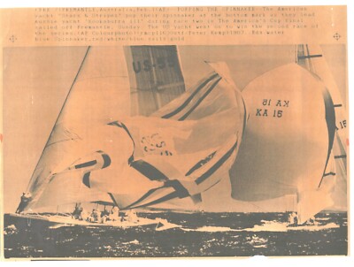 US SAILING YACHT 'Stars & Stripes' OCEAN RACE 1987 Press LaserPhoto