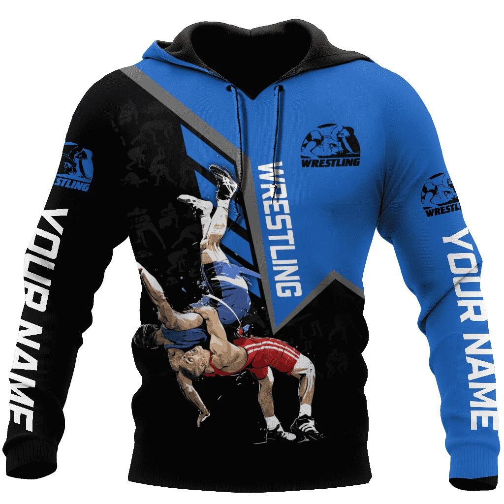 Personalized Wrestling Hoodie For Wrestling Lover 3D All Over Print Hoodie Gift