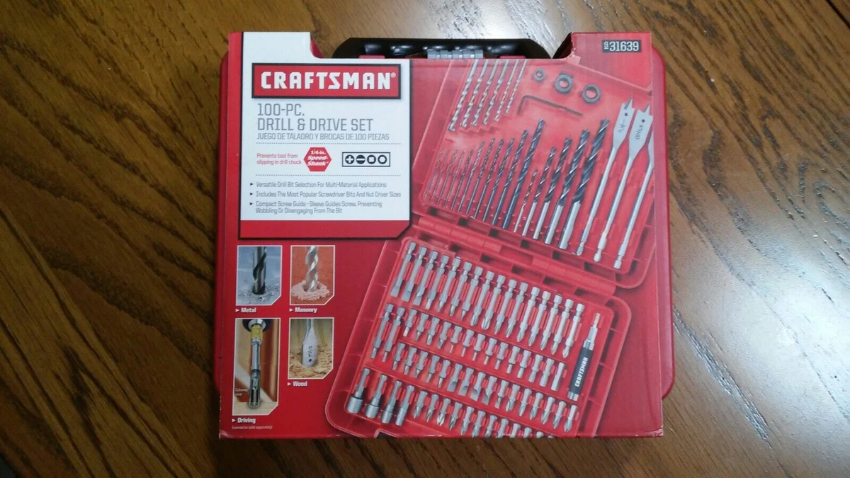 New Craftsman 100 Piece Drill Drive Bit Set case damaged eBay
