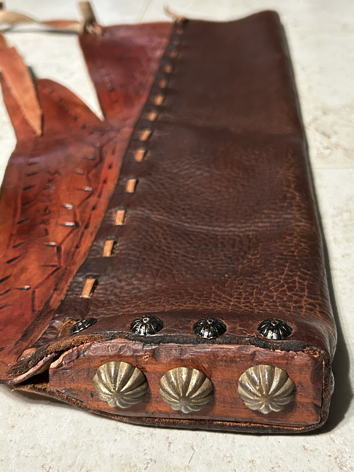 Handmade Buffalo Leather Arrow  Side Quiver  Native African Egyptian Nubian hunt