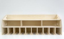 Cordless Drill Organizer & Tool Storage For Accessories- 10 Tool Wood Shelf 