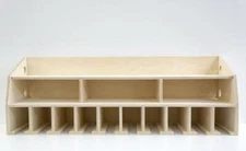 Cordless Drill Organizer & Tool Storage For Accessories- 10 Tool Wood Shelf 