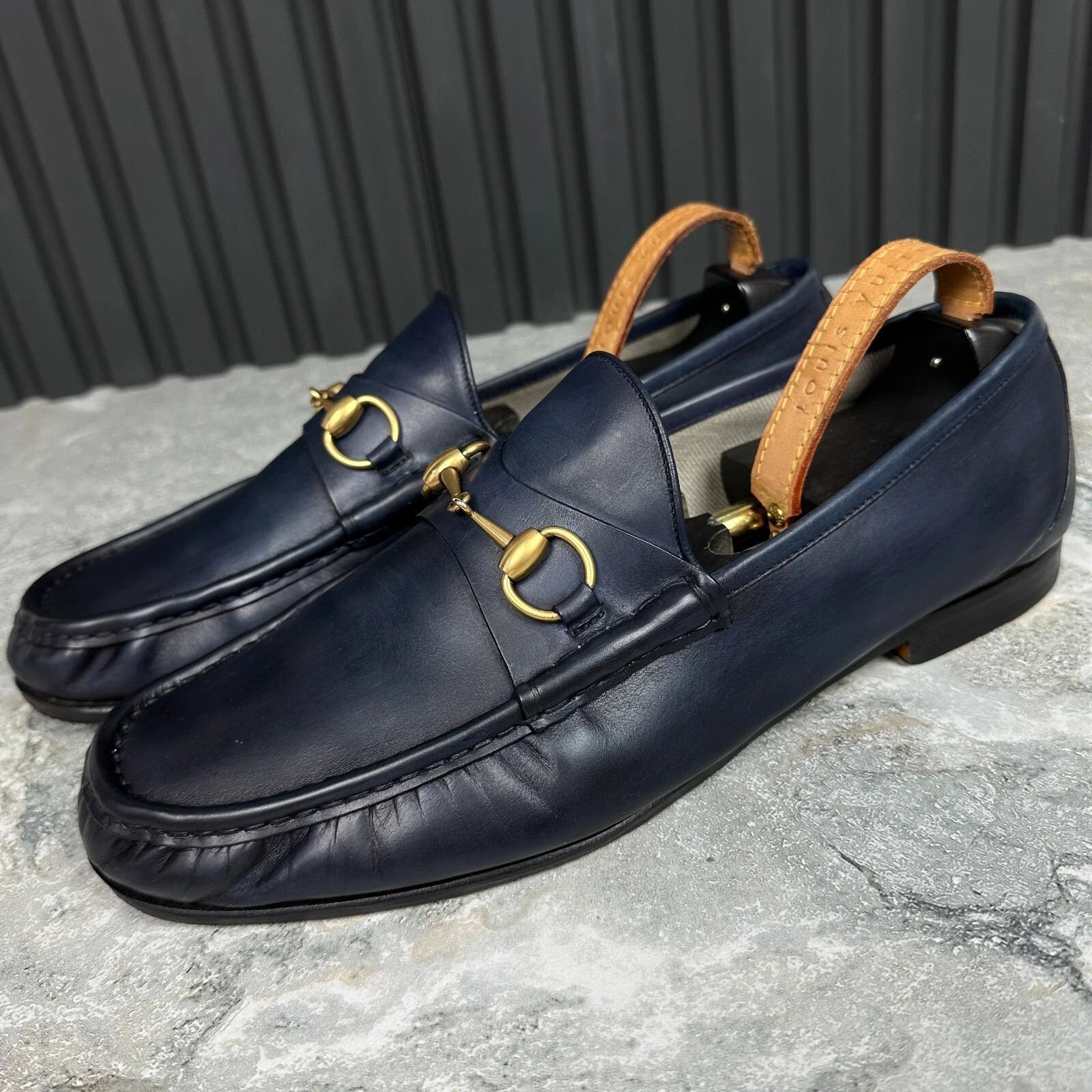 Mocassins Gucci 1953 Horsebit cuir bleu 11,5 G ou 12 US ou 45,