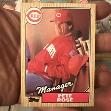 1987 Topps Pete Rose Cincinnati Reds #393 RARE Baseball Card
